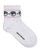CHIARA FERRAGNI Calzini Donna  75SB0J21 ZG043 003 Bianco - Stilato