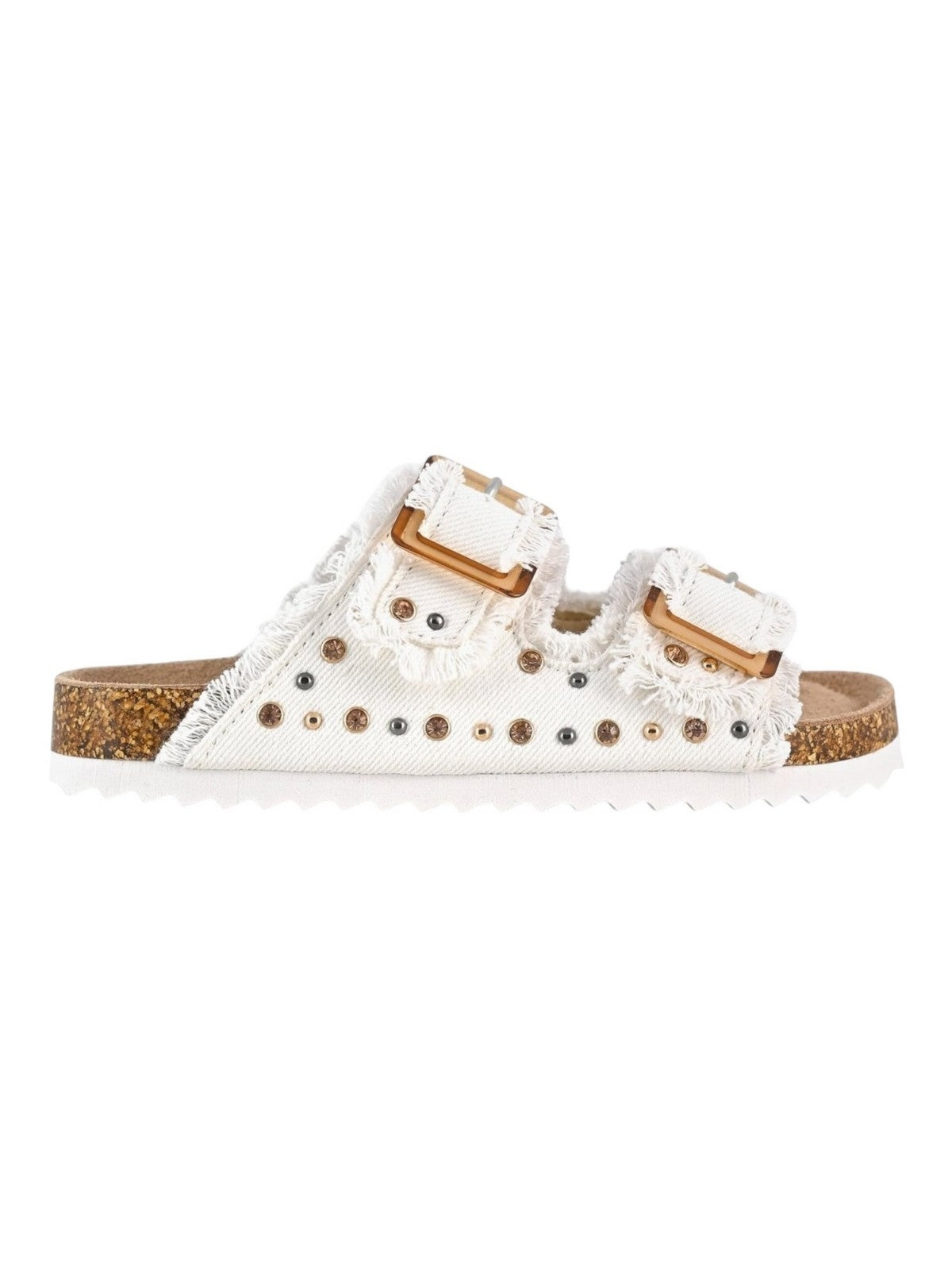 Sandales en jean cloutées COLORS OF CALIFORNIA pour fille HC.2409 OFF blanc cassé