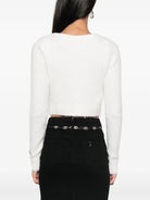 PINKO Maglione Donna Colorpoint Cardigan Soft Brush 104341-A26V Z13 Bianco - Stilato