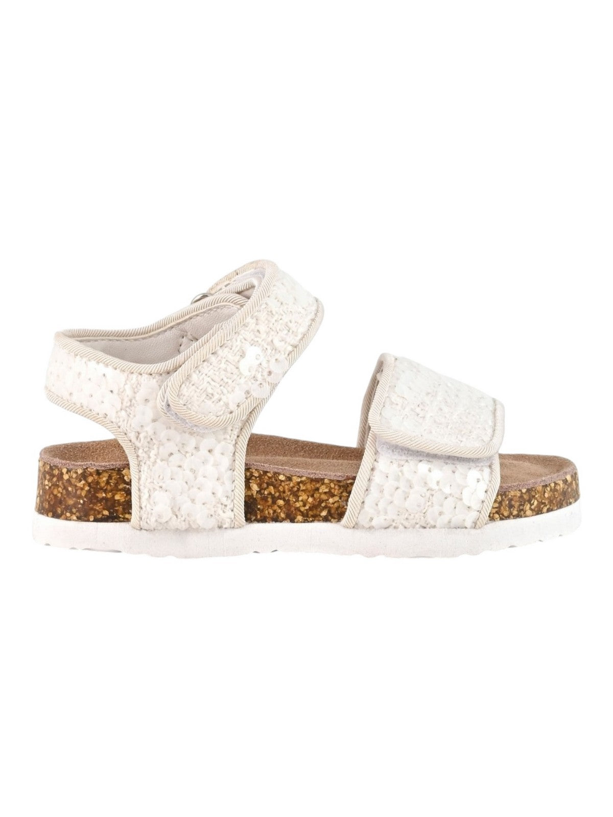 COLORS OF CALIFORNIA Sandale à paillettes et bride velcro pour fille HC.2501 WHI WHITE