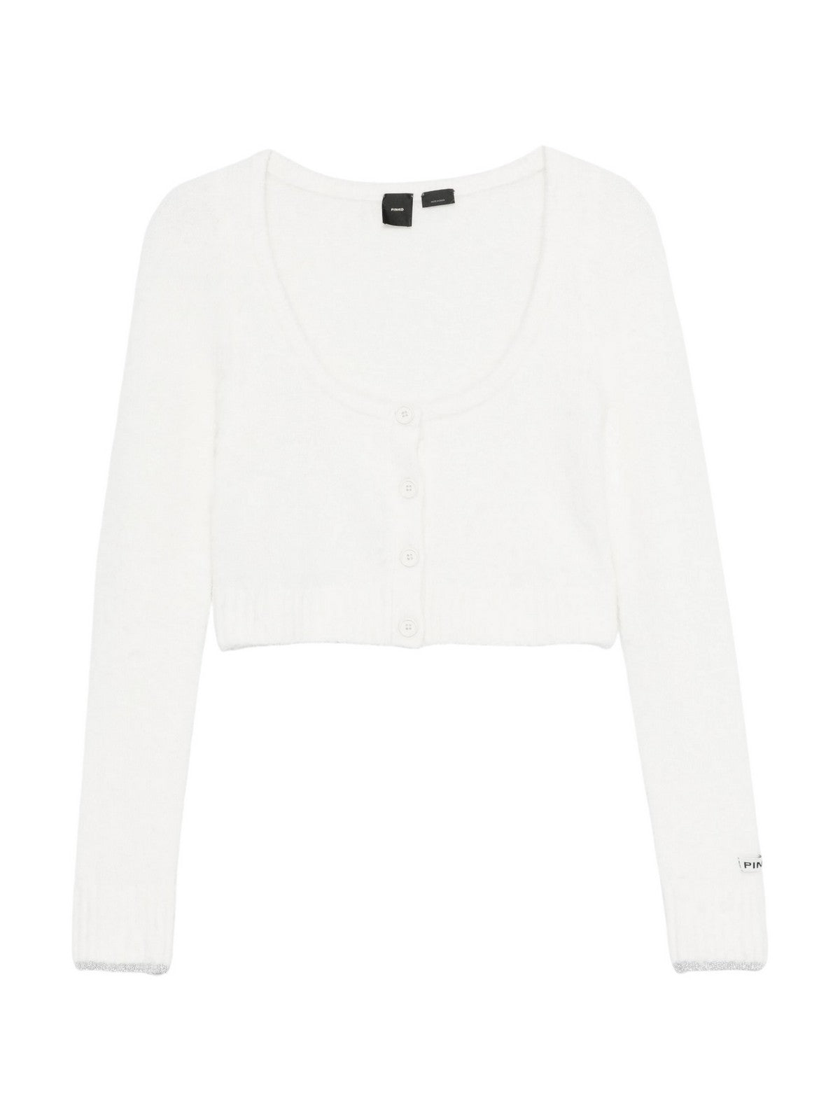 PINKO Maglione Donna Colorpoint Cardigan Soft Brush 104341-A26V Z13 Bianco - Stilato