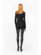 PINKO Maglione Donna Tartaruga Maglia Lana Logo In 102020-A18M Z99 Nero - Stilato