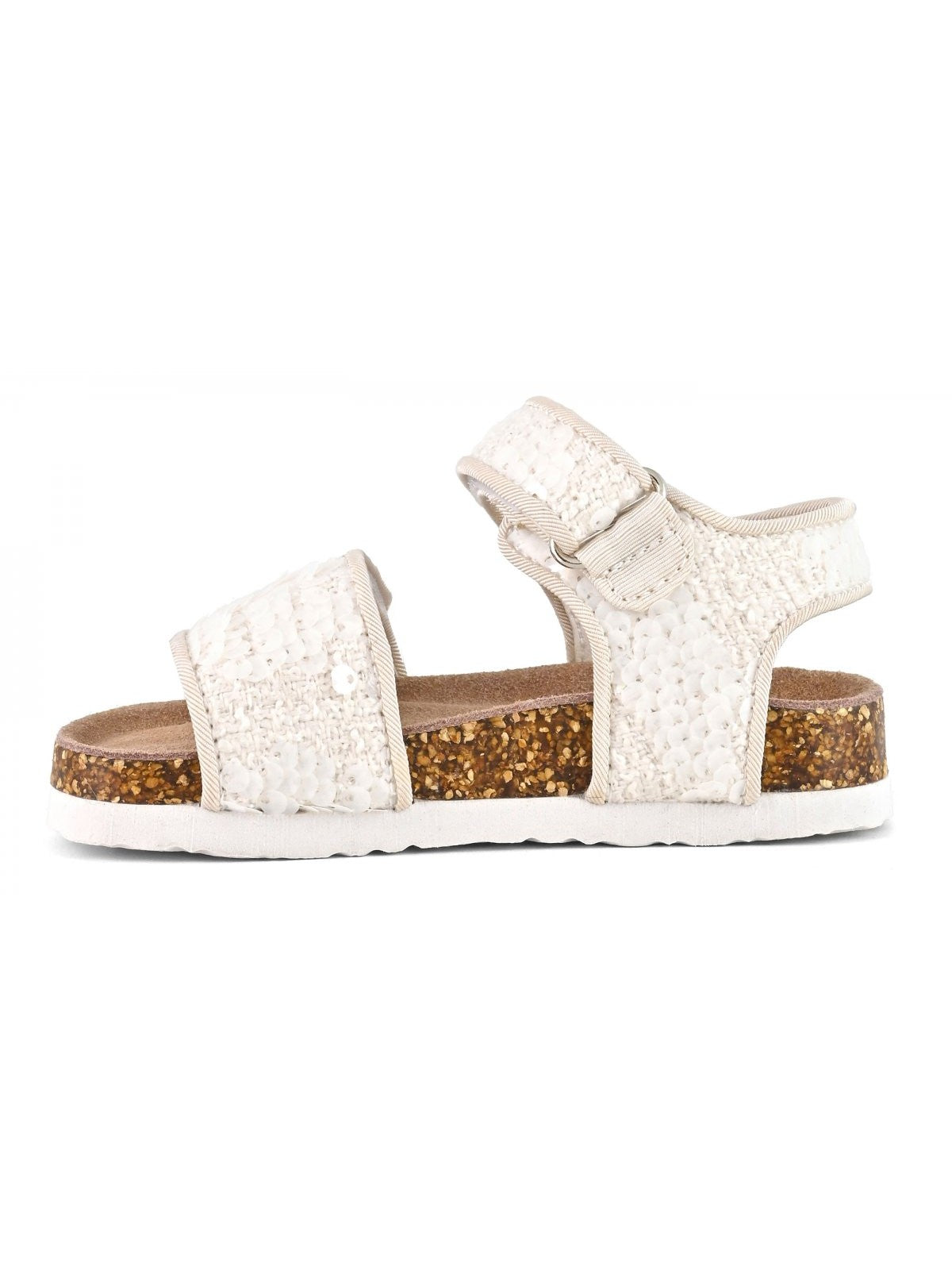 COLORS OF CALIFORNIA Sandale à paillettes et bride velcro pour fille HC.2501 WHI WHITE