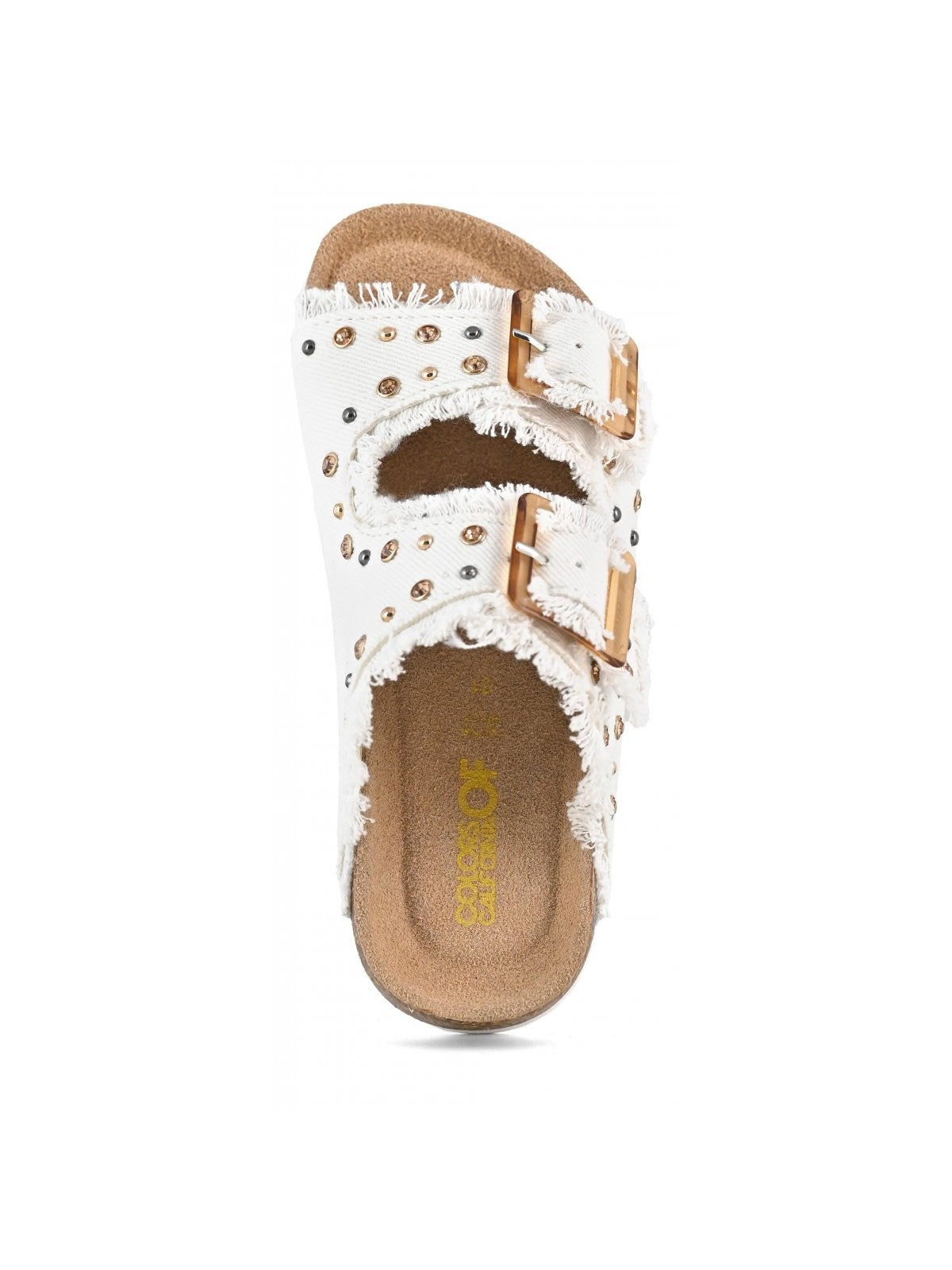 Sandales en jean cloutées COLORS OF CALIFORNIA pour fille HC.2409 OFF blanc cassé