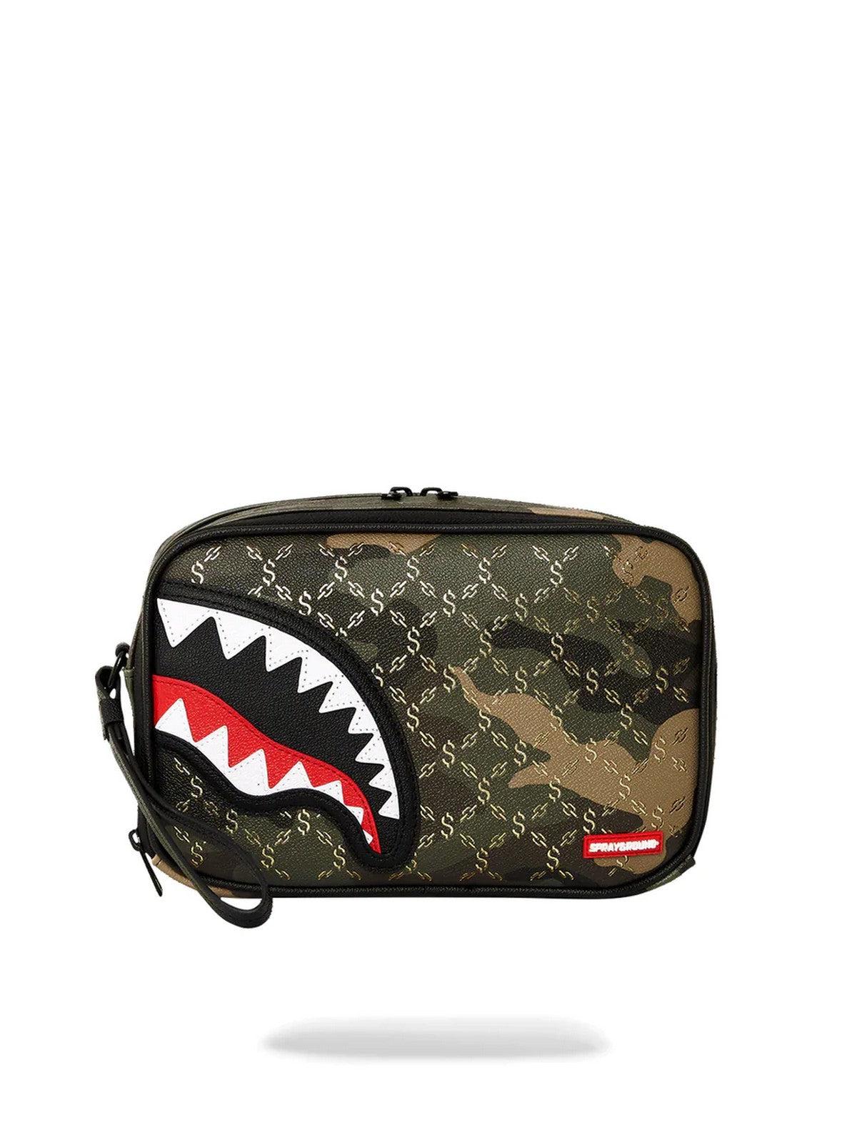 SPRAYGROUND Pochette Uomo $ Pattern over camo 910B5554NSZ Verde - Stilato