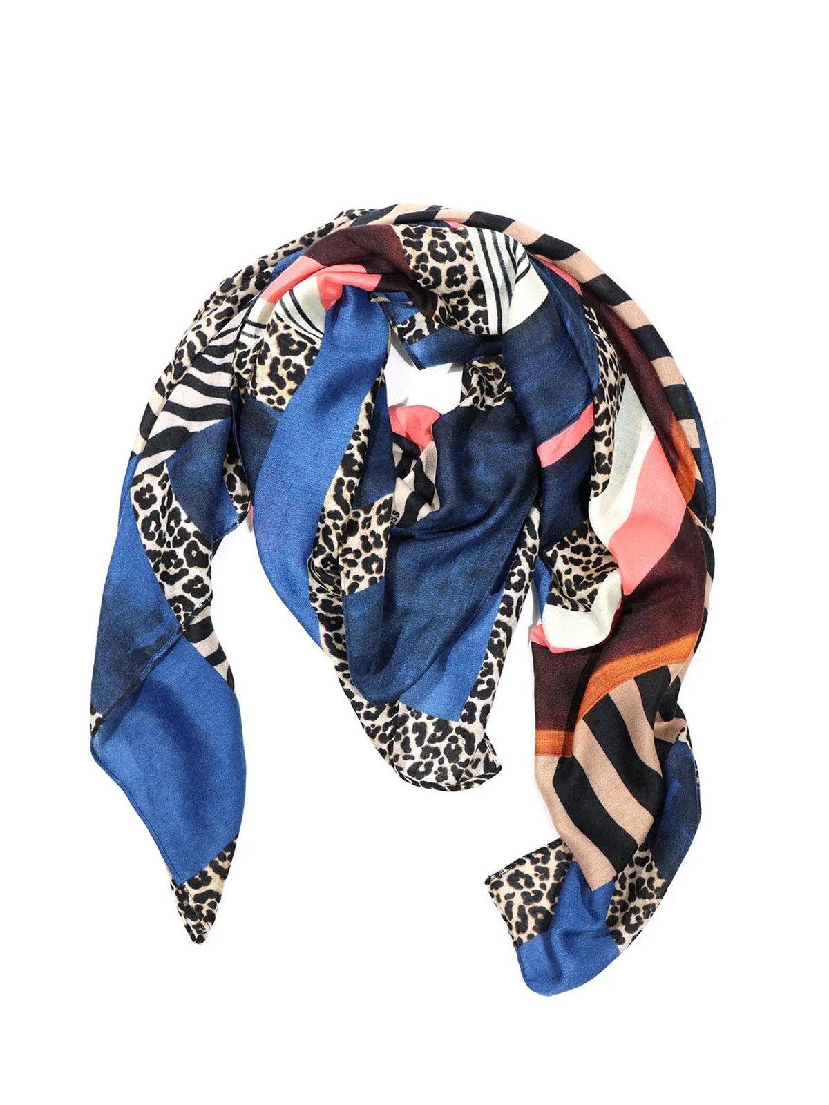 GUESS Foulard Donna Kefiah 130X130 AW9990 POL03 BLM Blu - Stilato