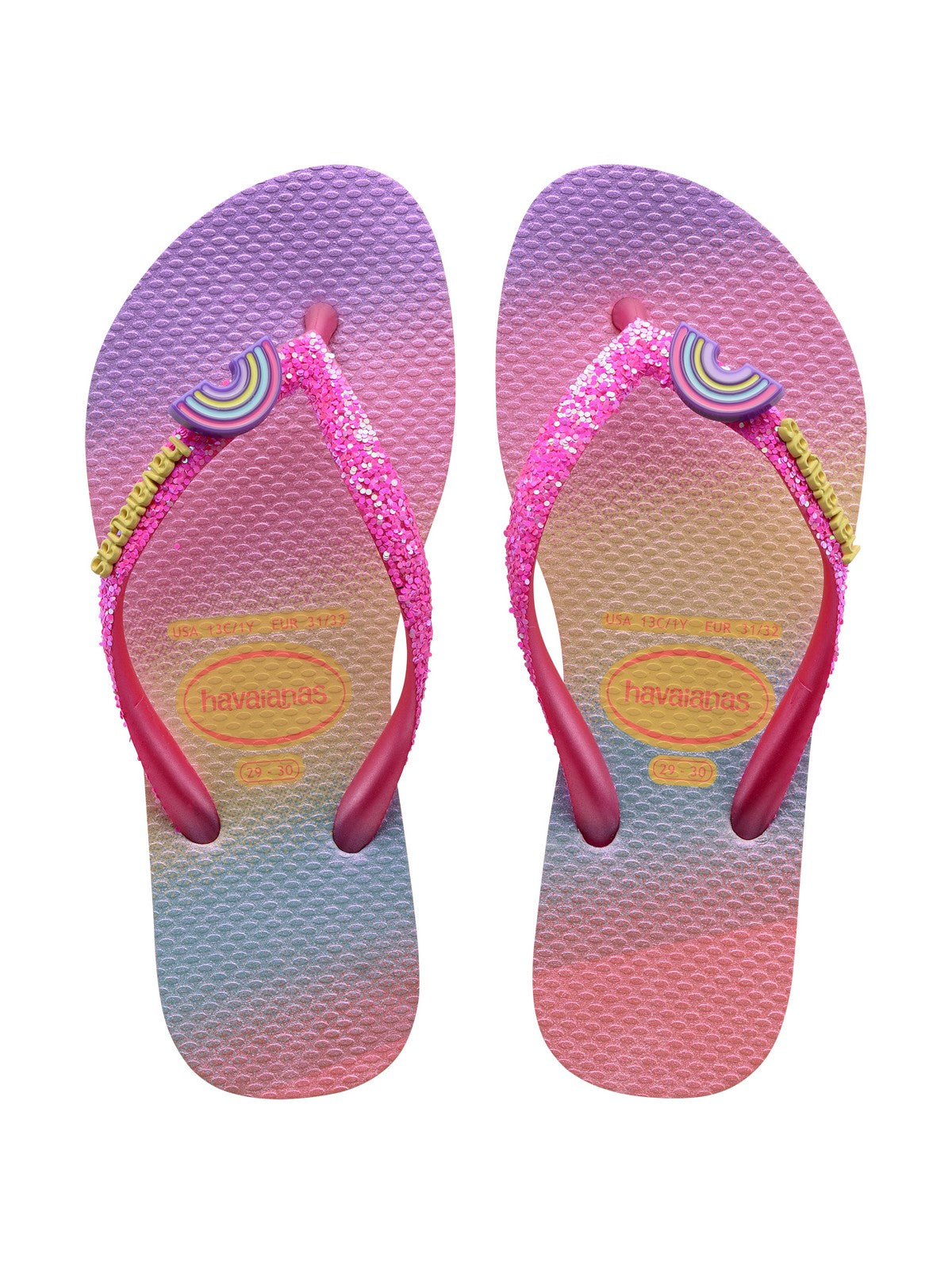 HAVAIANAS Infradito Bambine e ragazze hav. kids slim glitter 4146976.2139 Rosa - Stilato