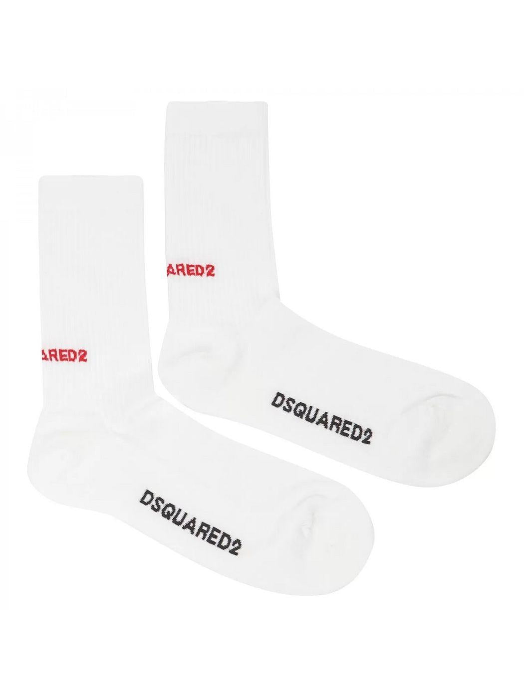 DSQUARED2 Calzini Uomo DFV172470 Bianco - Stilato