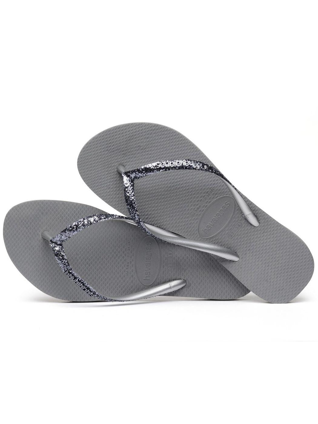 HAVAIANAS Infradito Donna Hav. Slim Glitter II 4146975.5178 Grigio - Stilato