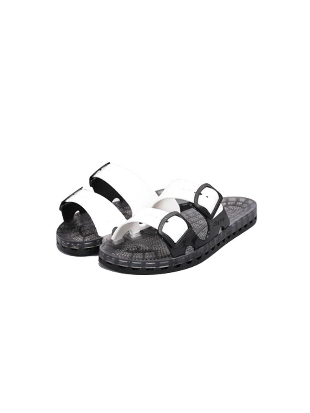 SENSI Ciabatta Unisex adulto la jolla black fluo 4151/BF 002 Bianco - Stilato