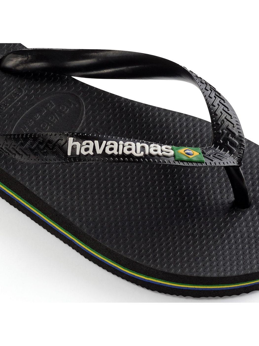 HAVAIANAS Infradito Unisex adulto Hav. Brasil logo 4110850.1069 Nero - Stilato