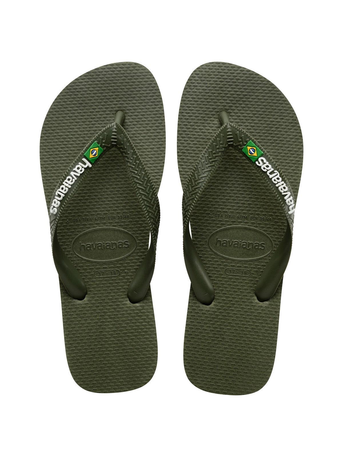 HAVAIANAS Infradito Unisex adulto Hav. Brasil logo 4110850.3058 Verde - Stilato