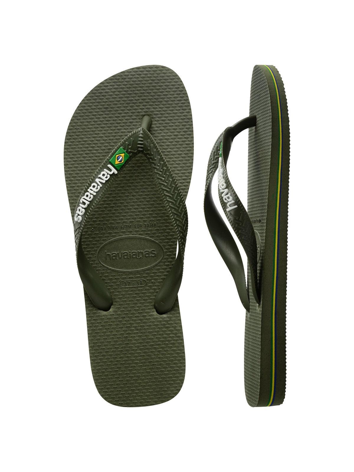 HAVAIANAS Infradito Unisex adulto Hav. Brasil logo 4110850.3058 Verde - Stilato