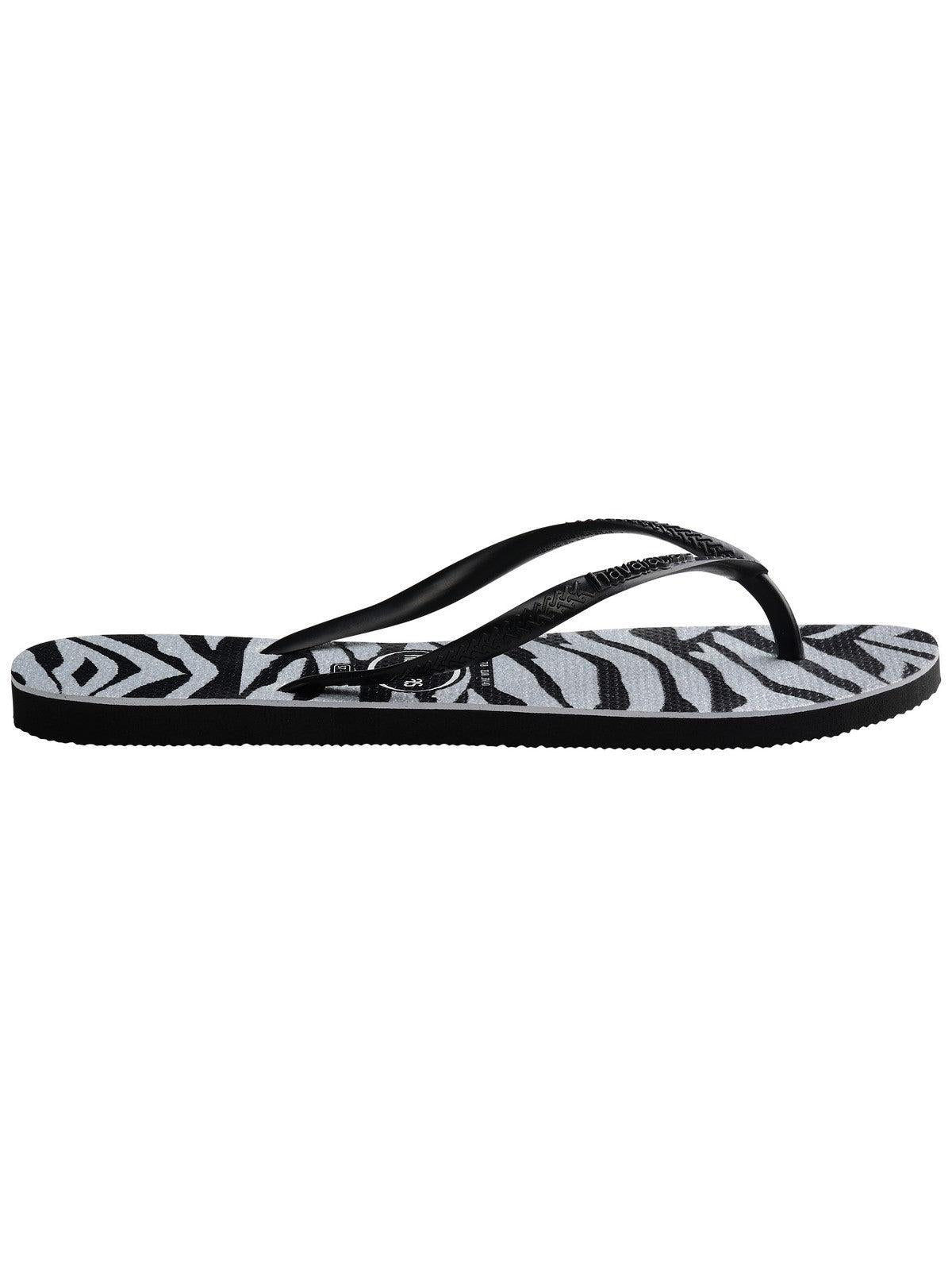 HAVAIANAS Ciabatta Donna Hav. Slim Animals glitter 4147852.0090 Nero - Stilato