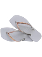 HAVAIANAS Ciabatta Donna Hav. Square glitter 4148102.3498 Grigio - Stilato