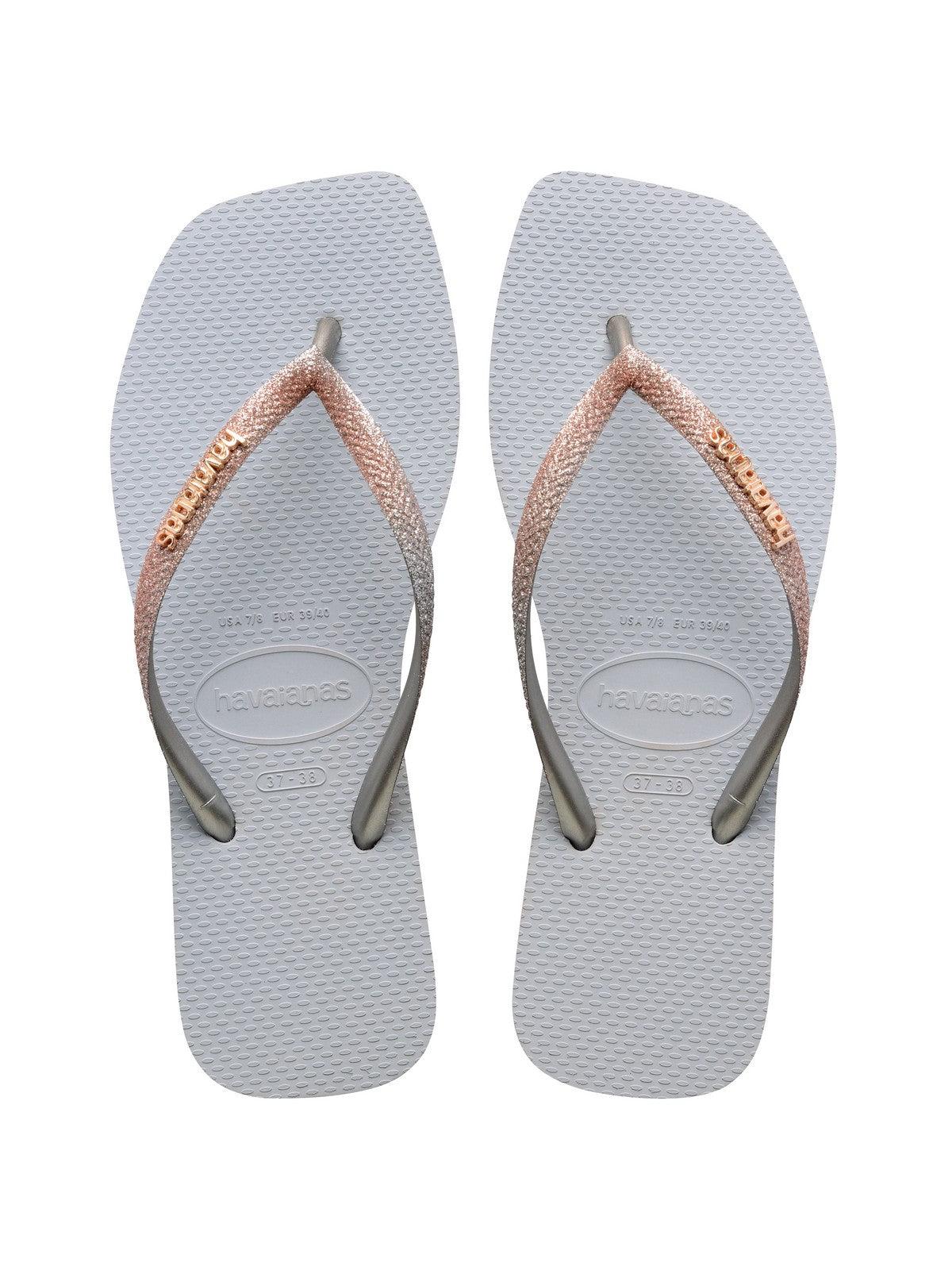 HAVAIANAS Ciabatta Donna Hav. Square glitter 4148102.3498 Grigio - Stilato