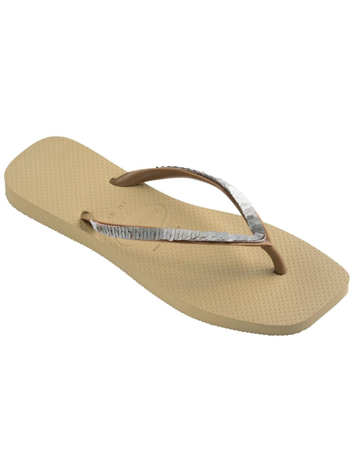 HAVAIANAS Infradito Donna Hav. Square magic sequin 4148272.0154 Beige - Stilato