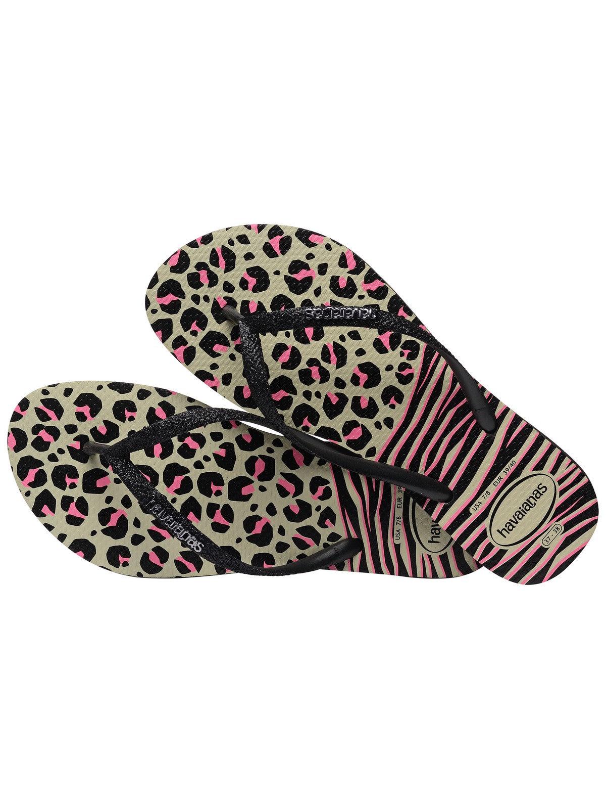 HAVAIANAS Ciabatta Donna Hav. Slim Animals Mix 4147964.0006 Nero - Stilato