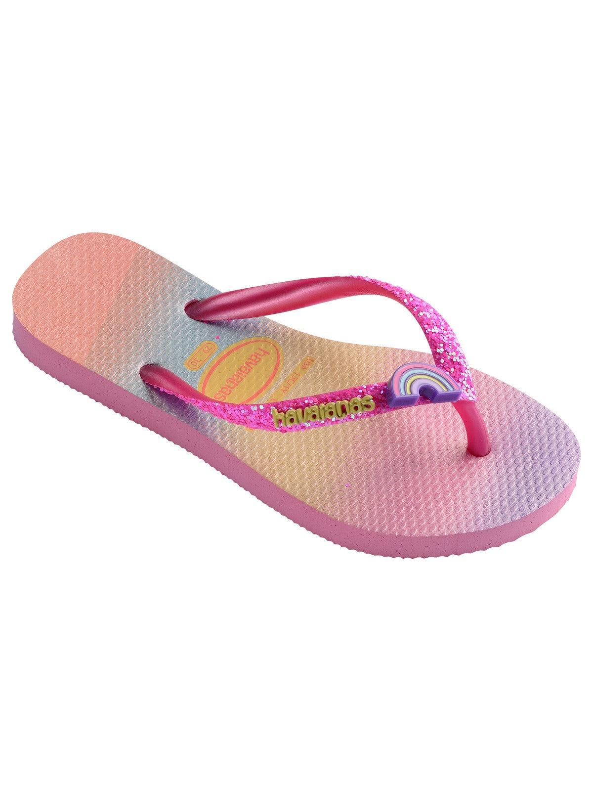 HAVAIANAS Infradito Bambine e ragazze hav. kids slim glitter 4146976.2139 Rosa - Stilato