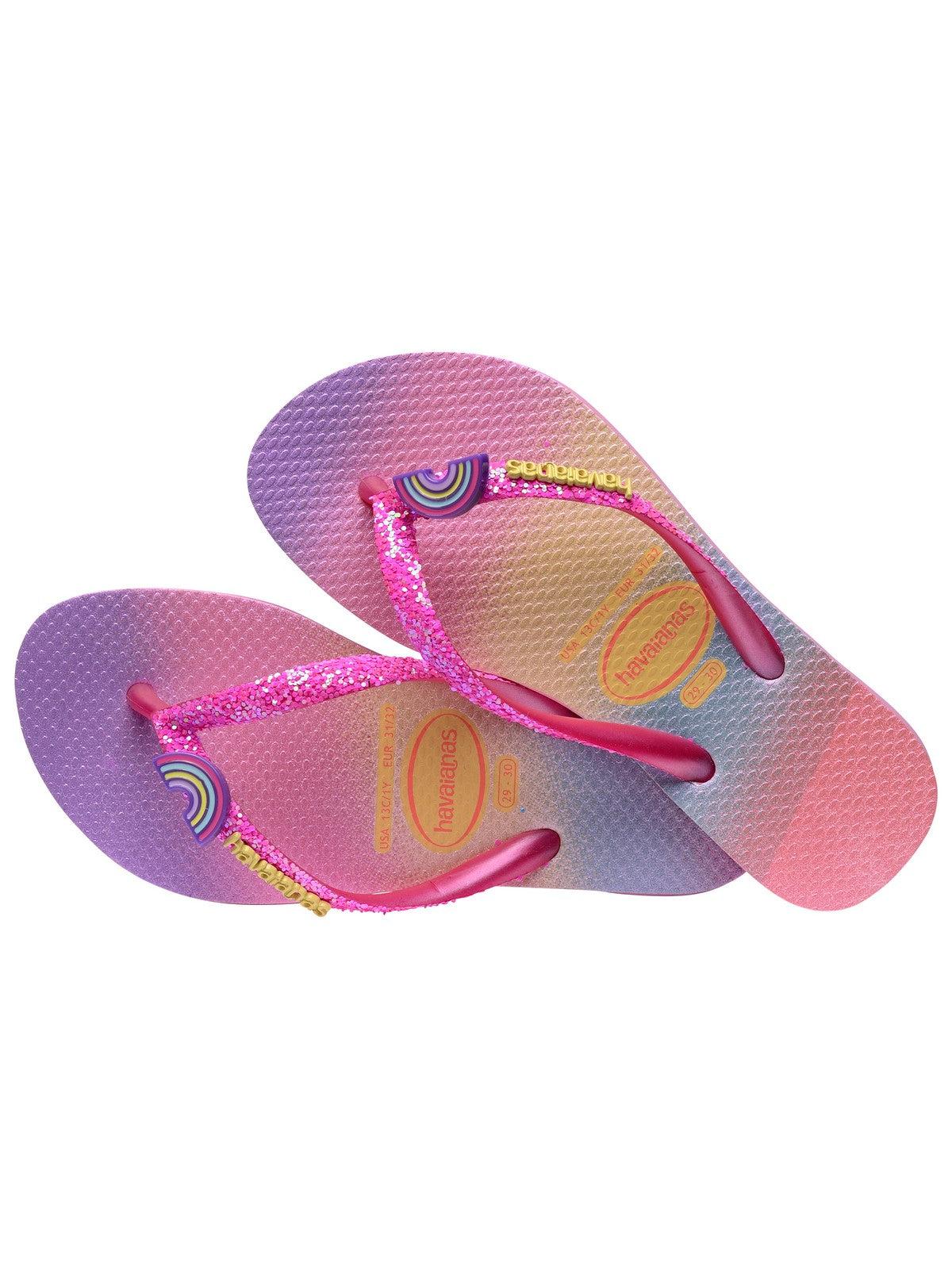 HAVAIANAS Infradito Bambine e ragazze hav. kids slim glitter 4146976.2139 Rosa - Stilato