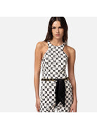 ELISABETTA FRANCHI Tuta Donna TUS1041E2 E84 Avorio - Stilato