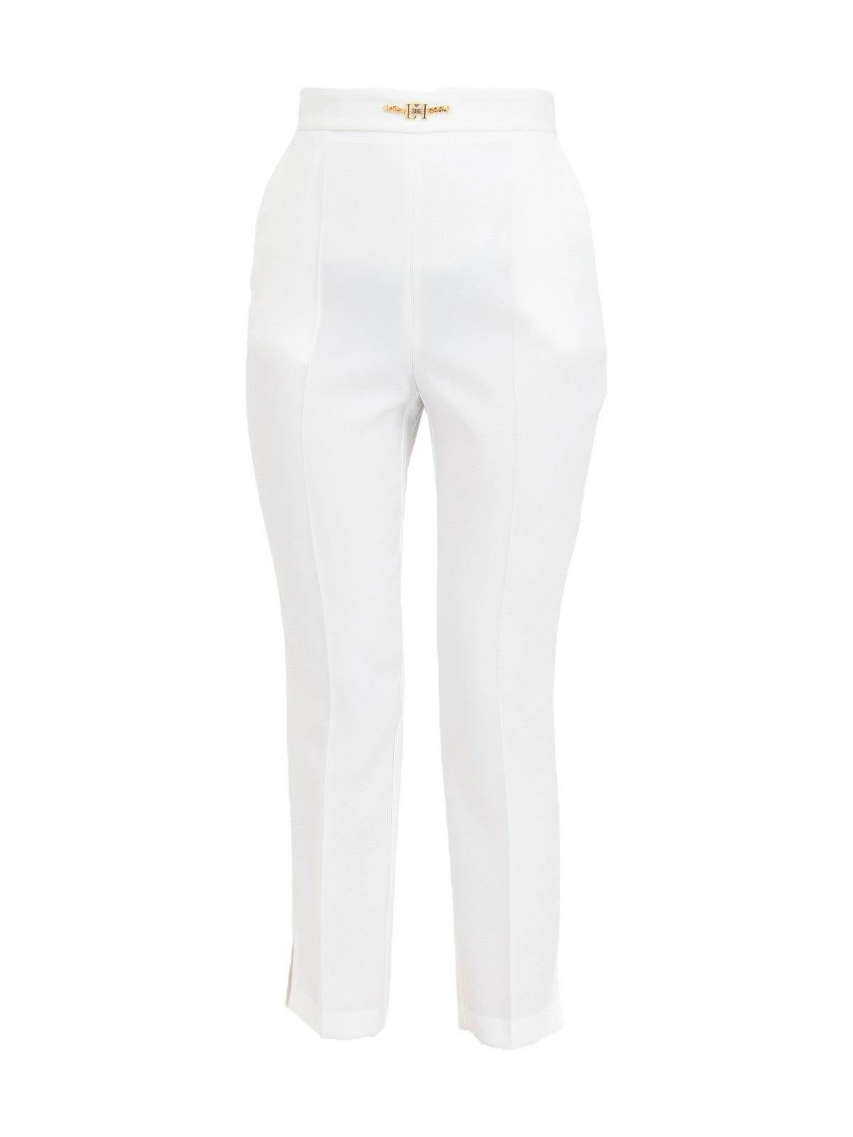 ELISABETTA FRANCHI Pantalone Donna PA02341E2 360 Avorio - Stilato