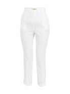ELISABETTA FRANCHI Pantalone Donna PA02341E2 360 Avorio - Stilato