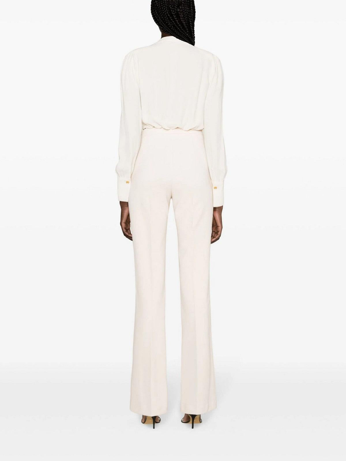 ELISABETTA FRANCHI Pantalone Donna PA02941E2 193 Avorio - Stilato