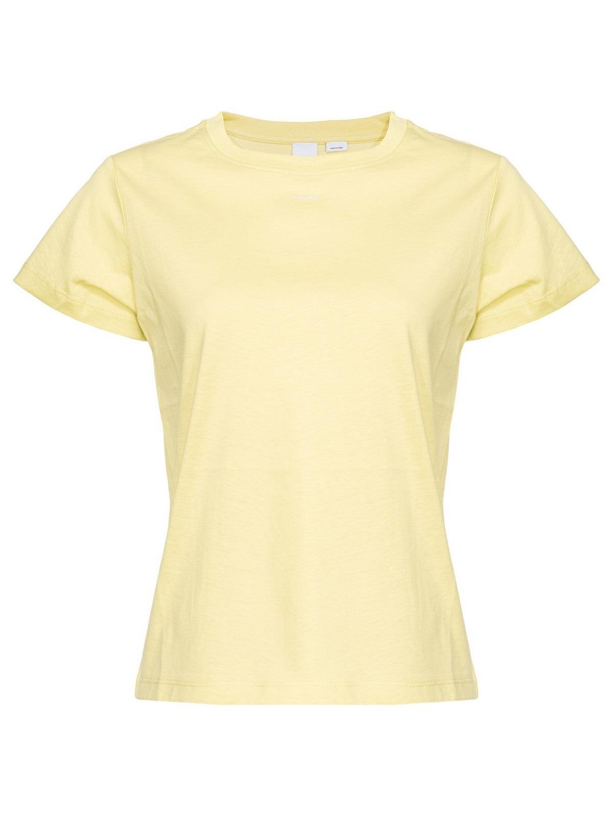 PINKO T-Shirt e Polo Donna Basico 100373-A1N8 H23 Giallo - Stilato