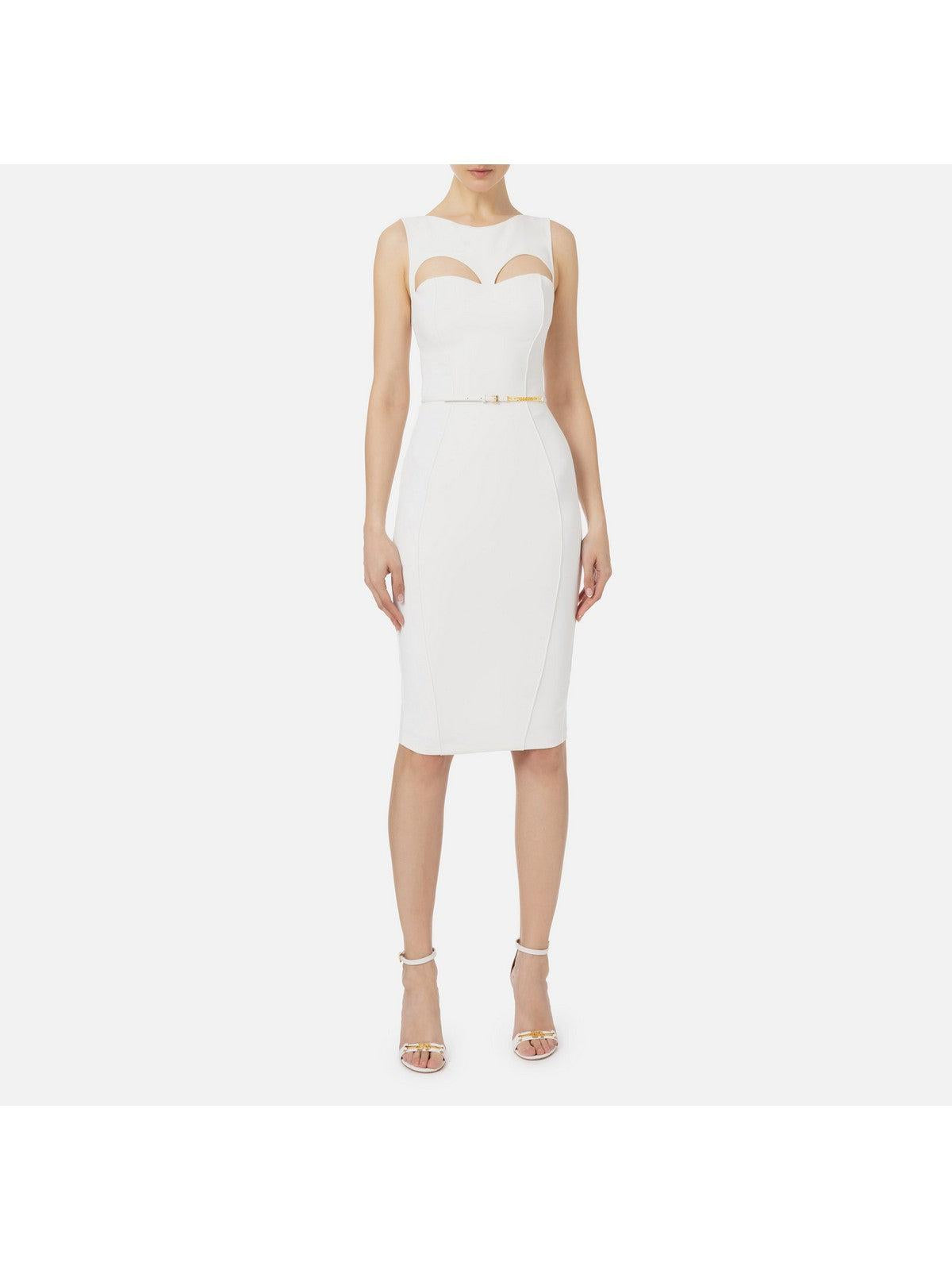 ELISABETTA FRANCHI Abito Donna AB60742E2 360 Avorio - Stilato