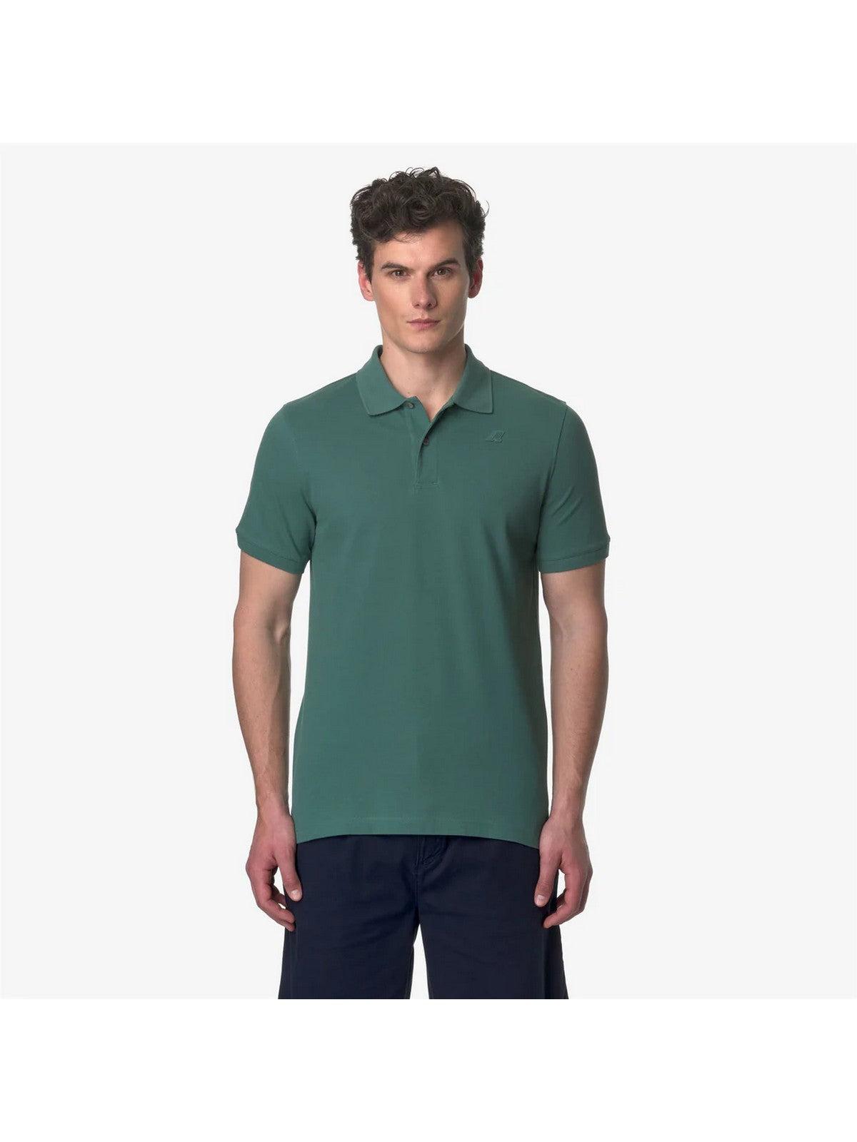 K-WAY T-Shirt e Polo Uomo Amedee K5127BW XE0 Verde - Stilato