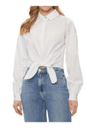 GUESS Camicia Donna Ls Dea Bowed Shirt W4RH59 WE2Q0 G011 Bianco - Stilato