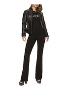 GUESS Giubbino Donna Lea Corset Pu Jacket W4RL12 WFWT0 JBLK Nero - Stilato