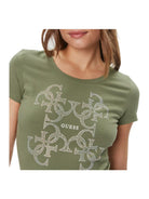 GUESS T-Shirt e Polo Donna Ss Cn 4G Logo Tee W4RI35 J1314 G831 Verde - Stilato