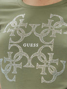 GUESS T-Shirt e Polo Donna Ss Cn 4G Logo Tee W4RI35 J1314 G831 Verde - Stilato