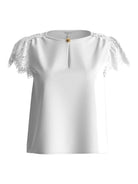 GUESS Top Donna Ss Guendalina Top W4GH86 WD8G2 G011 Bianco - Stilato