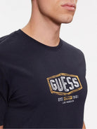 GUESS T-Shirt e Polo Uomo SS CN GUESS BOX CRAC M4RI33 J1314 G7V2 Blu - Stilato