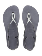 HAVAIANAS Infradito Donna Hav. Luna Flatform 4148600.5178 Grigio - Stilato