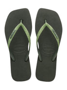 HAVAIANAS Infradito Donna Hav. Square glitter 4148102.4896 Verde - Stilato