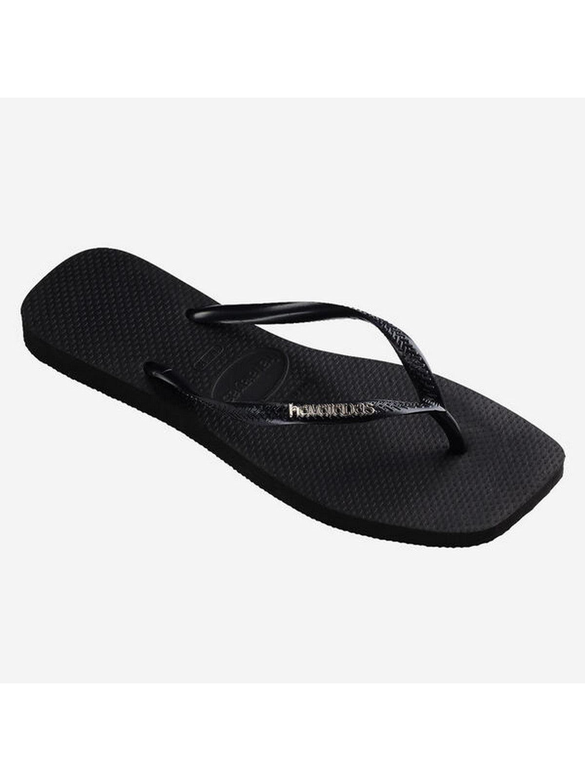 HAVAIANAS Infradito Donna Hav. square logo metallic 4148257.2976 Nero - Stilato