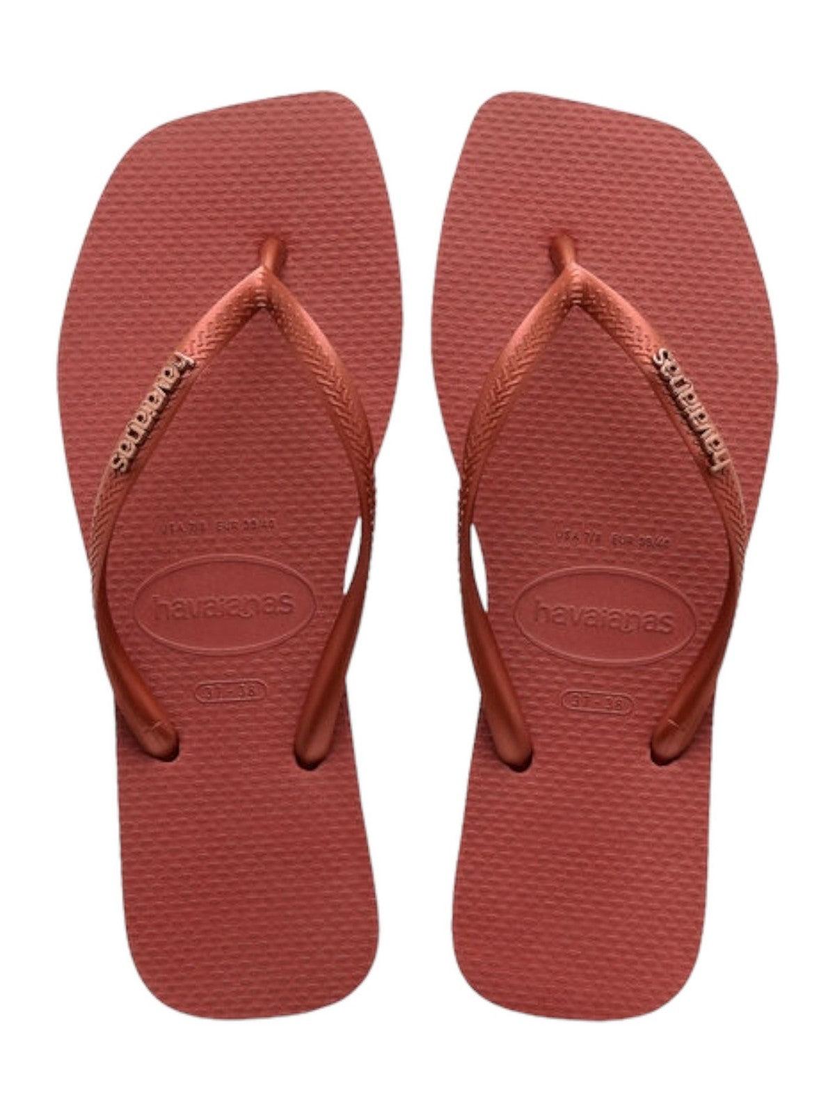 HAVAIANAS Infradito Donna Hav. square logo metallic 4148257.5416 Rosso - Stilato