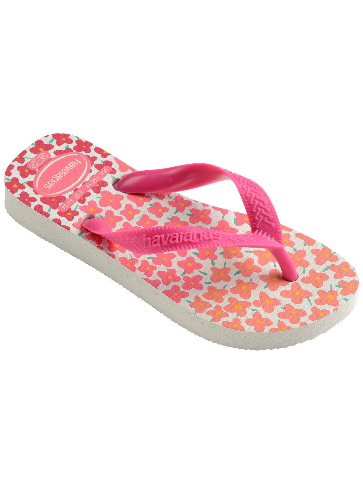 HAVAIANAS Infradito Bambine e ragazze Hav. Kids Flores 4000052.7026 Bianco - Stilato