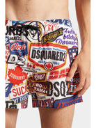 DSQUARED2 Costume da bagno Uomo D7B64556 960 Multicolore - Stilato