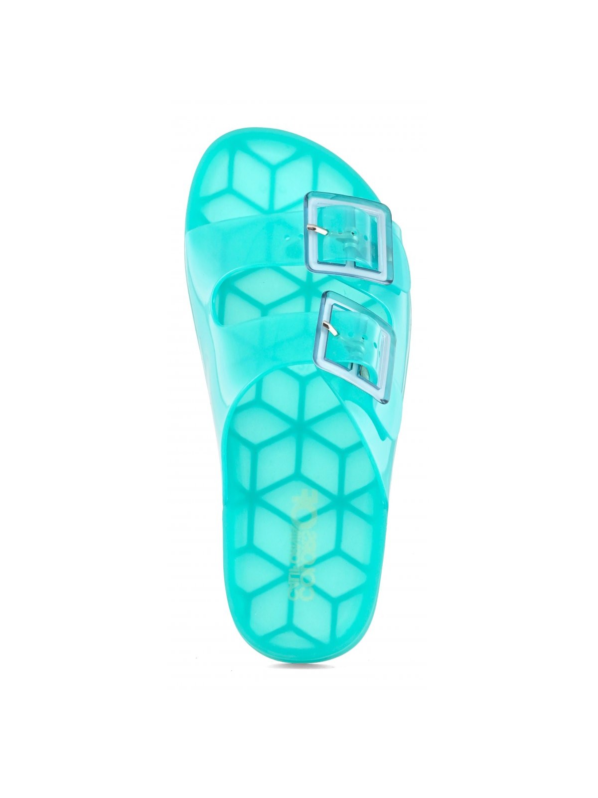 COLORS OF CALIFORNIA Ciabatta Donna jelly sandal 2 buckles HC.CHJ010 SKY Blu - Stilato