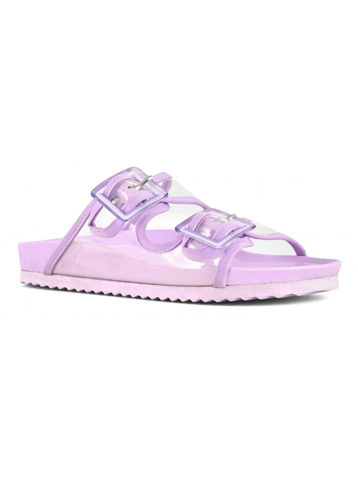 COLORS OF CALIFORNIA Sandalo Donna two buckle plexi sandal HC.BIO404 LIL Viola - Stilato