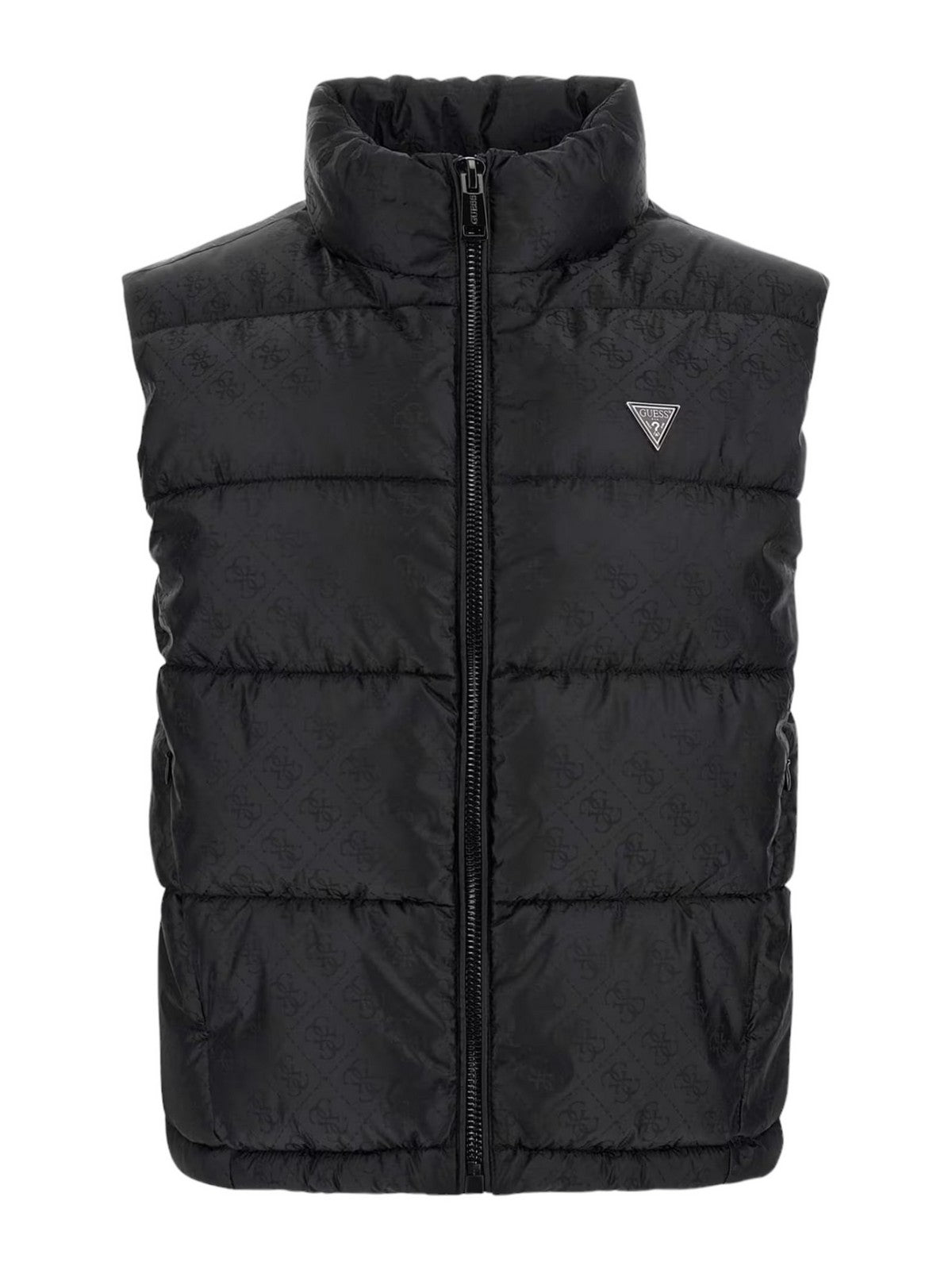 GUESS Gilet Donna NEW 4G LOGO PADDED VEST W4YL15 WGAL2 JBLK Nero - Stilato