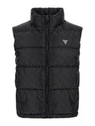 GUESS Gilet Donna NEW 4G LOGO PADDED VEST W4YL15 WGAL2 JBLK Nero - Stilato