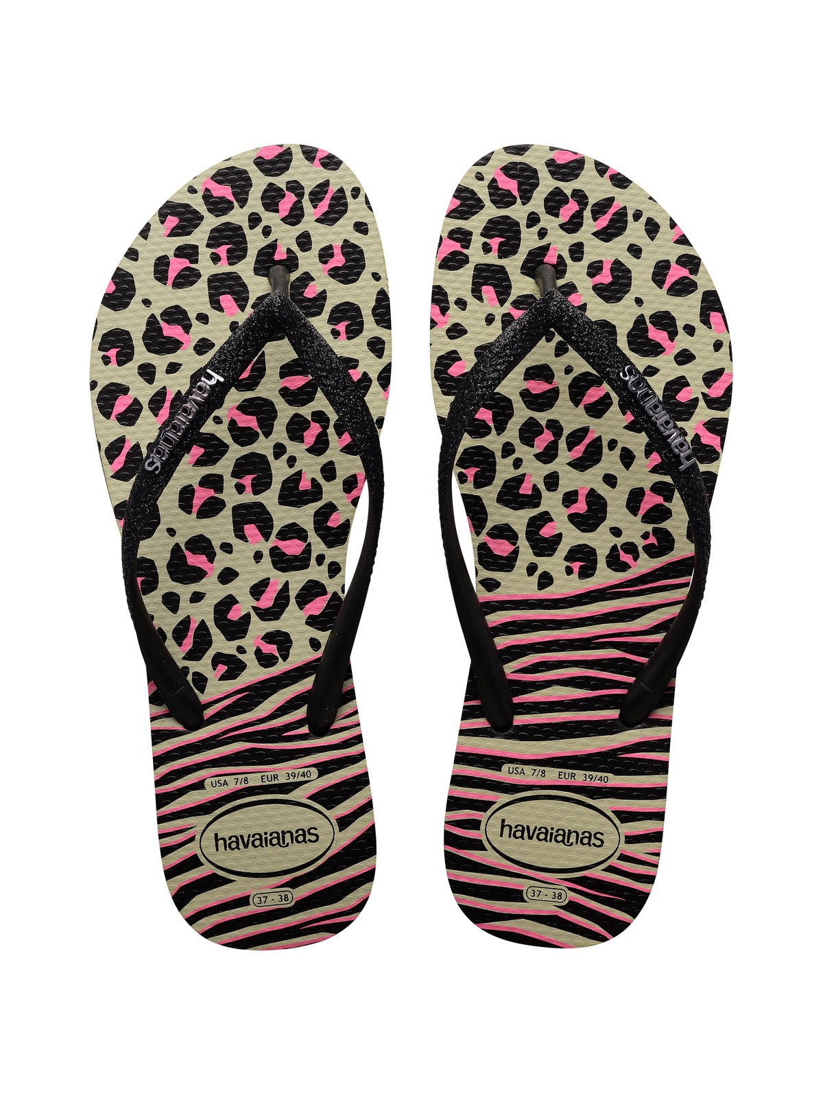 HAVAIANAS Ciabatta Donna Hav. Slim Animals Mix 4147964.0006 Nero - Stilato