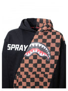 SPRAYGROUND Felpa Uomo DIAG SPLIT SIP VANQUISH HOODIE SP613VAN Marrone - Stilato