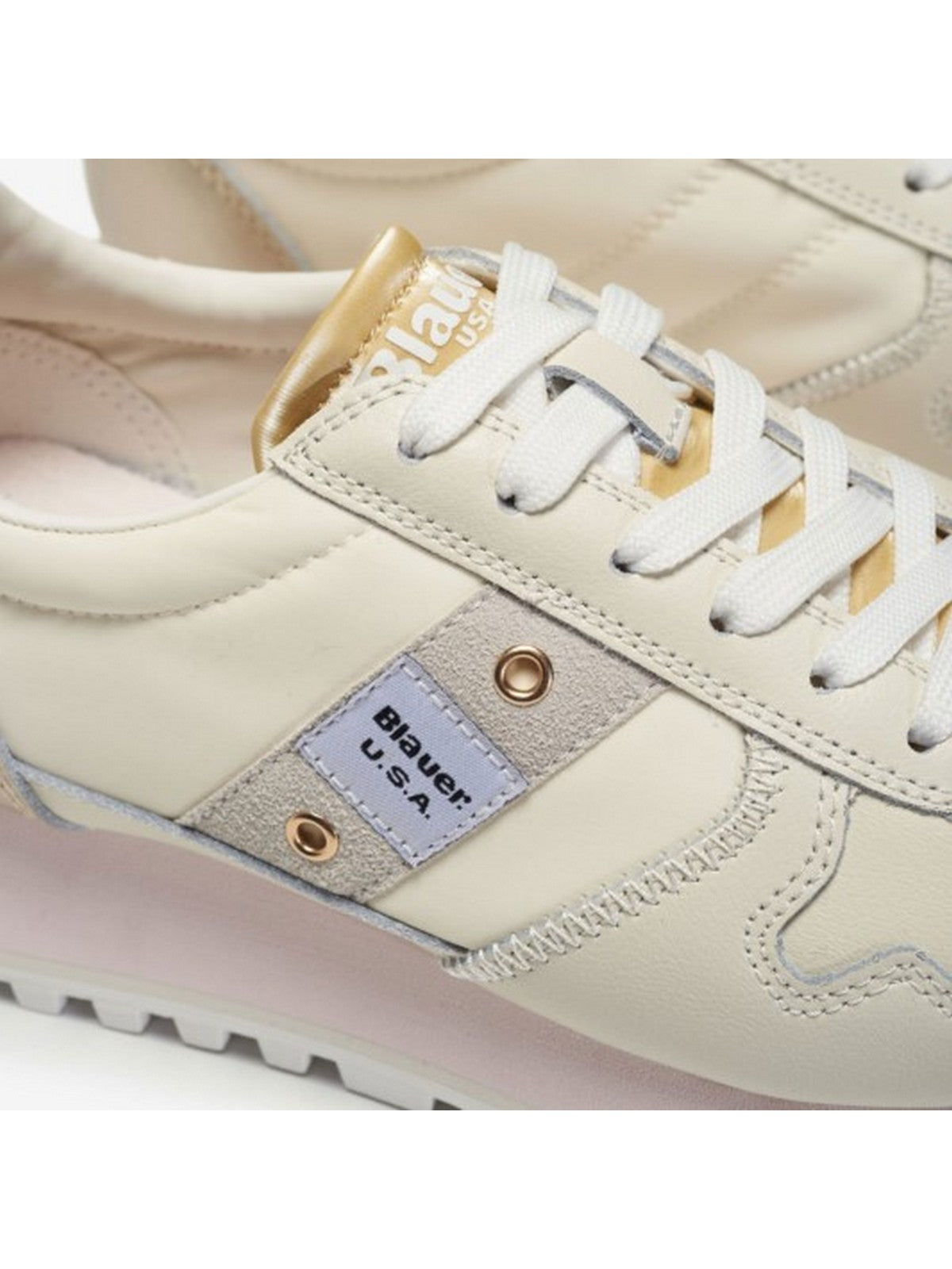 BLAUER Sneaker Donna MILLEN01 S4MILLEN01/LEM CRE/GLD Beige - Stilato